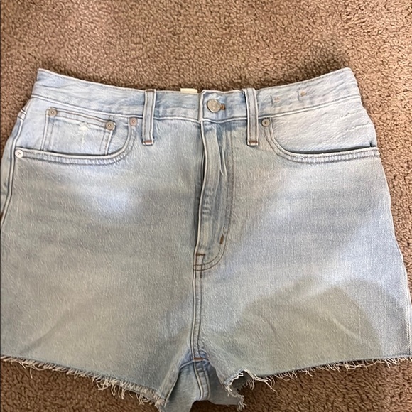 Madewell Pants - Madewell Blue High-Waisted Jean Shorts